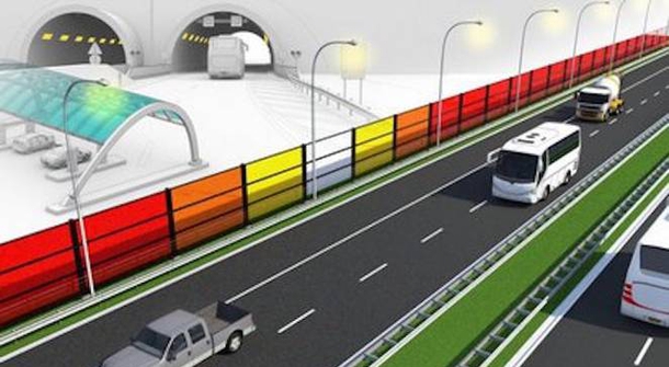 Noise barriers producing enough electricity to supply 50 households
