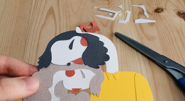 Crafting family portraits with paper