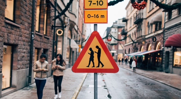 Traffic signs for the smartphone-addicted generation
