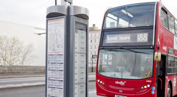 London bus stops get interactive with e-paper