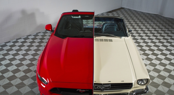 Ford Mustang with a double face at National Inventors Hall of Fame Museum