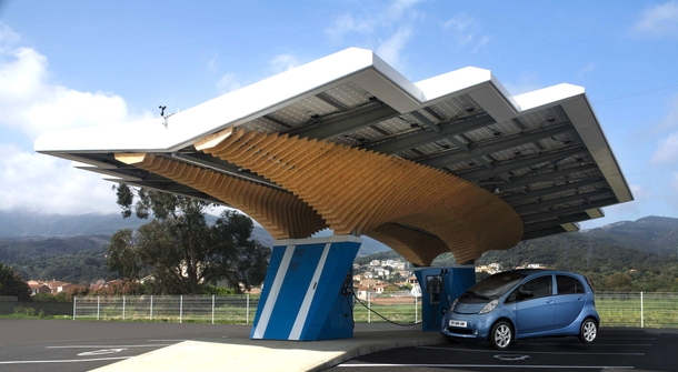 Peugeot's environmentally-friendly charging stations