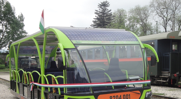 Riding 'Vili', a solar-powered electric passenger railcar